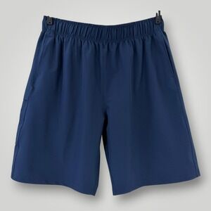 Worth Shorts Mens 3XL Blue Athletic Elastic Waist Drawstring Pockets Stretch